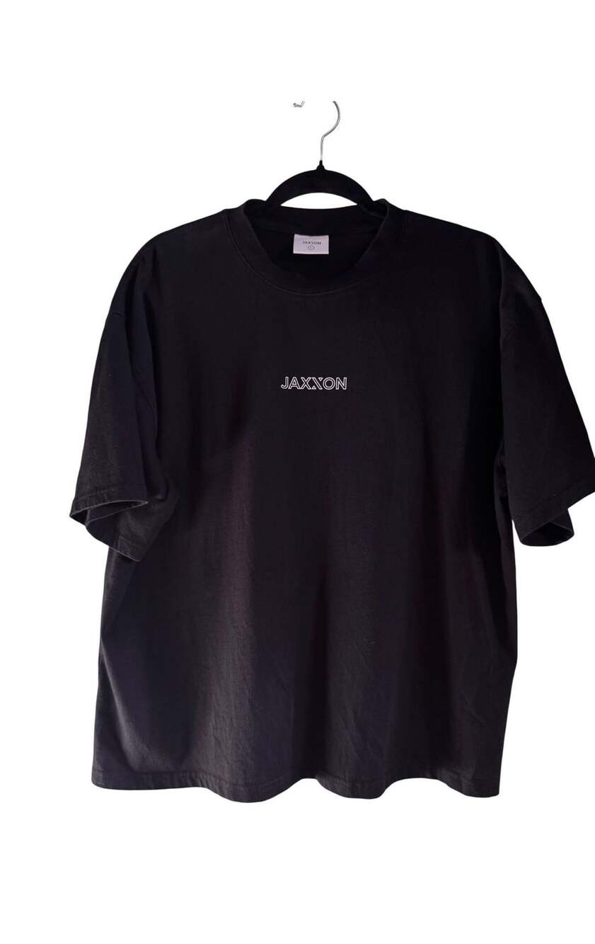 Jaxxon Black Logo Graphic Short Sleeve T-Shirt Size Large